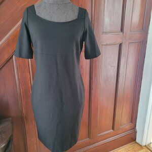 Talbots Womens Black Sheath Dress 8P